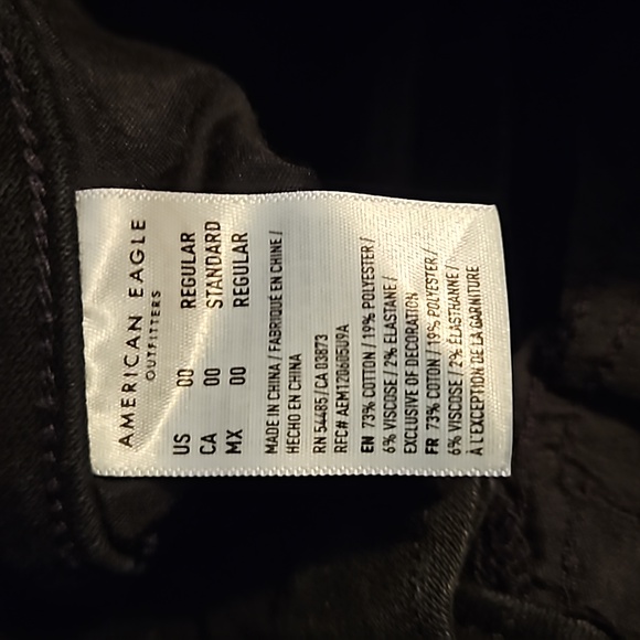 LAST CHANCE American eagle ripped jeans regular size 00 - Picture 4 of 5